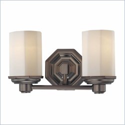 Minka Lighting Falstone 2 Light Bath Minka Lavery in Dark Brushed Bronze with Etched Opal Glass