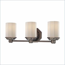 Minka Lighting Falstone 3 Light Bath Minka Lavery in Dark Brushed Bronze with Etched Opal Glass