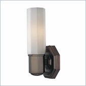 Minka Lighting Falstone 1 Light Wall Sconce Minka Lavery in Dark Brushed Bronze with Etched Opal Glass