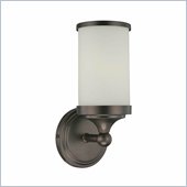 Minka Lighting 1 Light Wall Sconce Minka Lavery in Dark Brushed Bronze with Etched White Glass
