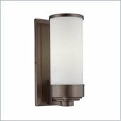 Minka Lighting 1 Light Wall Sconce Minka Lavery in Dark Brushed Bronze with Etched White Glass