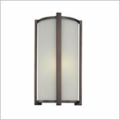 Minka Lighting 2 Light Wall Sconce Minka Lavery in Dark Brushed Bronze with Etched White Glass