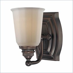 Minka Lighting Clairemont 1 Light Bath Minka Lavery in Dark Brushed Bronze with Etched Opal Glass
