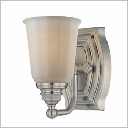 Minka Lighting Clairemont 1 Light Bath Minka Lavery in Brushed Nickel with Etched Opal Glass
