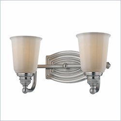 Minka Lighting Clairemont 2 Light Bath Minka Lavery in Brushed Nickel with Etched Opal Glass
