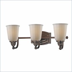 Minka Lighting Clairemont 3 Light Bath Minka Lavery in Dark Brushed Bronze with Etched Opal Glass