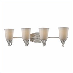 Minka Lighting Clairemont 4 Light Bath Minka Lavery in Brushed Nickel with Etched Opal Glass