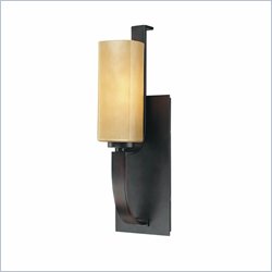 Minka Lighting Kinston 1 Light Bath Minka Lavery in Aged Kinston Bronze with Mottled Topaz Glass