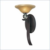 Minka Lighting Grahmton 1 Light Wall Sconce Minka Lavery in Deep Lathan Bronze with Mottled Topaz with Eidolon Krystal Glass