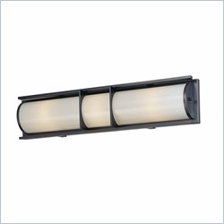 Minka Lighting Archcrest 3 Light Bath Minka Lavery in Dark Lathan Bronze with Etched White Glass