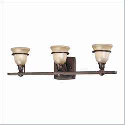 Minka Lighting Lacota 3 Light Bath Minka Lavery in Dark Brushed Bronze with Brushed Caramel Silk Glass