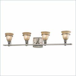 Minka Lighting Lacota 4 Light Bath Minka Lavery in Brushed Nickel with Brushed Caramel Silk Glass