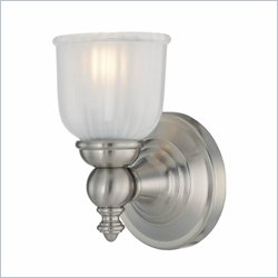 Minka Lighting Fordyce 1 Light Bath Minka Lavery in Brushed Nickel with Clear Etched Glass