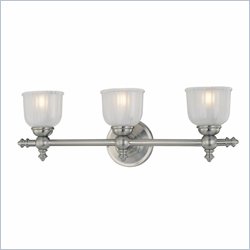 Minka Lighting Fordyce 3 Light Bath Minka Lavery in Brushed Nickel with Clear Etched Glass
