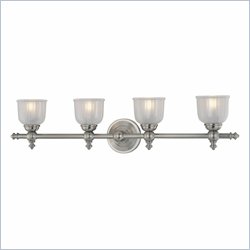 Minka Lighting Fordyce 4 Light Bath Minka Lavery in Brushed Nickel with Clear Etched Glass