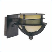 Minka Lighting Endori 1 Light Indoor/Outdoor Wall Mount The Great Outdoors in Iron Oxide with Double French Scavo Glass