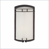 Minka Lighting Arch 1 Light Indoor/Outdoor Wall Mount The Great Outdoors in Iron Oxide with Etched Opal Glass