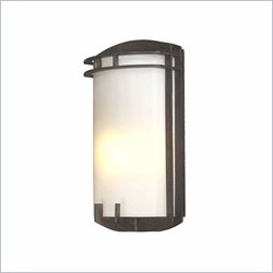 Minka Lighting Arch 2 Light Indoor/Outdoor Wall Mount The Great Outdoors in Iron Oxide with Etched Opal Glass