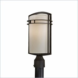 Minka Lighting Arch 1 Light Outdoor Post Mount The Great Outdoors in Iron Oxide with Etched Opal Glass