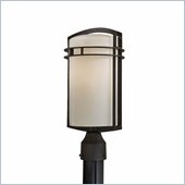 Minka Lighting Arch 1 Light Outdoor Post Mount The Great Outdoors in Iron Oxide with Etched Opal Glass