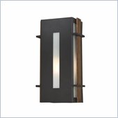 Minka Lighting Colva 1 Light Outdoor Wall Mount The Great Outdoors in Black Anzio Copper Patina with Etched White Glass