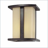 Minka Lighting Lona 1 Light Indoor/Outdoor Wall Mount The Great Outdoors in Iron Oxide with Vanilla Glass