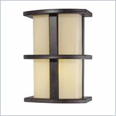 Minka Lighting Lona 1 Light Indoor/Outdoor Wall Mount The Great Outdoors in Iron Oxide with Vanilla Glass