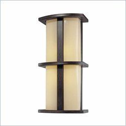Minka Lighting Lona 2 Light Indoor/Outdoor Wall Mount The Great Outdoors in Iron Oxide with Vanilla Glass