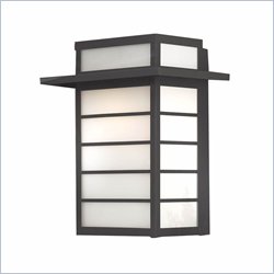 Minka Lighting Artico 1 Light Outdoor Wall Mount The Great Outdoors in Black with Etched White Glass