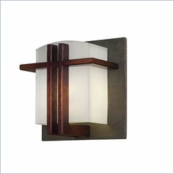 Minka Lighting Anzio 1 Light Indoor/Outdoor Wall Mount The Great Outdoors in Anzio Copper Patina with Etched Opal Glass