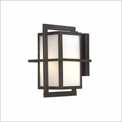 Minka Lighting Nesero 1 Light Outdoor Wall Mount The Great Outdoors in Textured French Bronze with Etched White Glass