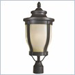 Minka Lighting Merrimack 1 Light Outdoor Post Mount The Great Outdoors in Corona Bronze with White Double French Scavo Glass