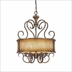 Minka Lighting Raffine 6 Light Chandelier Minka Lavery in Raffine Aged Patina with Toned Spumanti Strato Glass