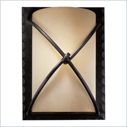 Cymax Stores - Minka Lighting Lavery 1 Light Wall Sconce with Rustic Scavo Glass