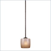 Minka Lighting Lavery 1 Light Mini Rod Drop Pendant with Venetian Scavo Glass