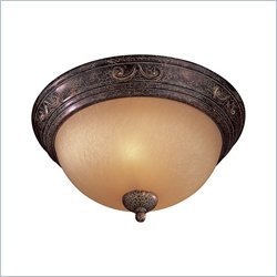 Minka Lighting Lavery 2 Light Flush Mount with Caspian Glass