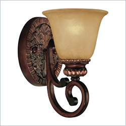Minka Lighting Lavery 1 Light Bath Fixture with Aged Champagne Glass