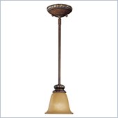 Minka Lighting Lavery 1 Light Mini Rod Drop Pendant with Aged Champagne Glass