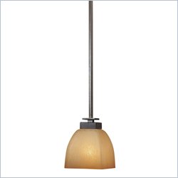 Minka Lighting Lavery 1 Light Mini Rod Drop Pendant with Venetian Scavo Glass