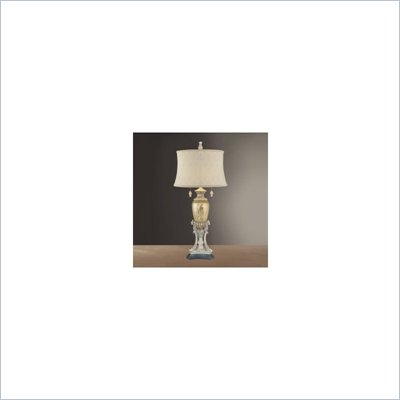 Minka Lighting Ambiance 37" Jm Amber Glass Table Lamp