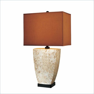Minka Lighting 1 Light Table Lamp Ambience in Mottled Light Brown with Gold Shade