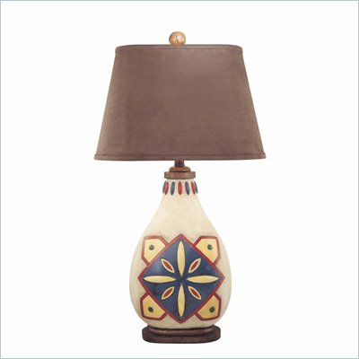 Minka Lighting 1 Light Table Lamp Ambience in Multicolor with Brown Shade