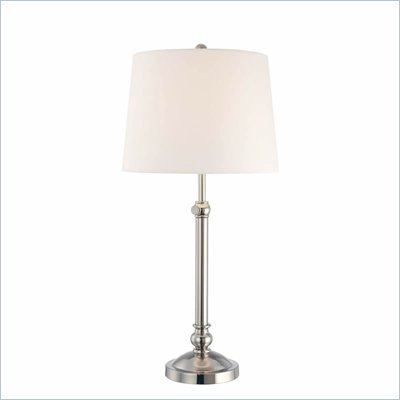 Minka Lighting 1 Light Table Lamp Ambience in Chrome with White Shade
