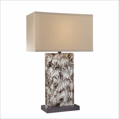 Minka Lighting 1 Light Table Lamp Ambience in Clear Acrylic with Light Gray Shade