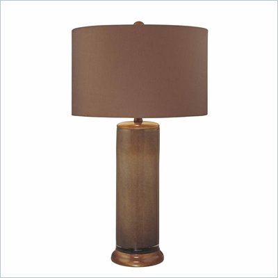 Minka Lighting 1 Light Table Lamp Ambience in Dark Brown with Brown Shade
