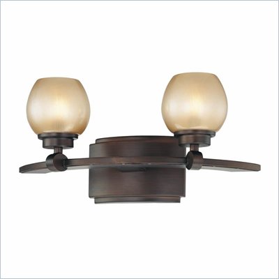 Minka Lighting Cimarron 2 Light Bath Minka Lavery in Dark Brushed Bronze with Brushed Caramel Silk Glass