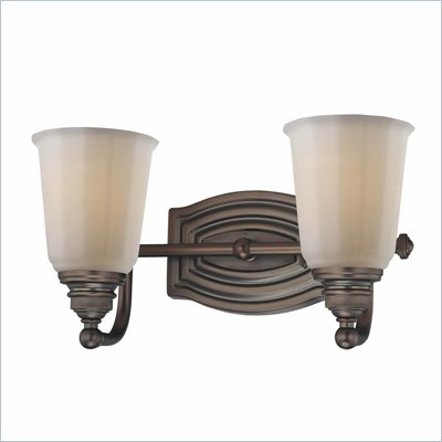 Minka Lighting Clairemont 2 Light Bath Minka Lavery in Dark Brushed Bronze with Etched Opal Glass