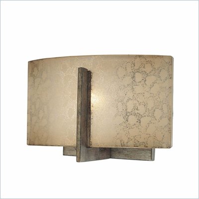 Minka Lighting Clarte 1 Light Bath Minka Lavery in Patina Iron with Deep Spumanti Lace Glass