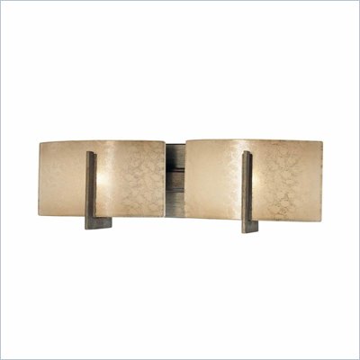 Minka Lighting Clarte 2 Light Bath Minka Lavery in Patina Iron with Deep Spumanti Lace Glass