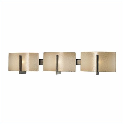 Minka Lighting Clarte 3 Light Bath Minka Lavery in Patina Iron with Deep Spumanti Lace Glass